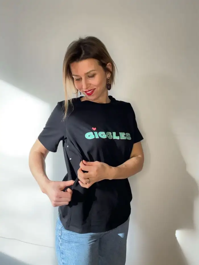 Tricou cu capse ascunse  GIGGLES - L - SUPER BEAUTIFUL
