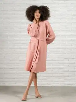 Halat de baie damă din Muselină - Canyon Sand L/XL