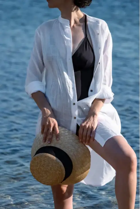 Rochie Tip Cămașă Plajă - Salda M
