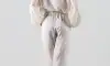 Pantaloni In și Bumbac Talie Lejeră Dama- Striped XS